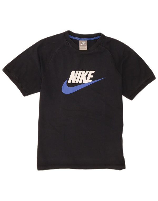 T-shirt grafica da ragazzo Nike Top 10-11 anni cotone medio blu navy