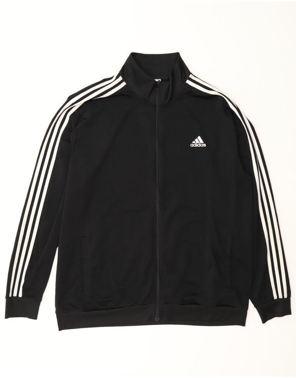 Giacca da ginnastica da uomo Adidas XL nera in poliestere