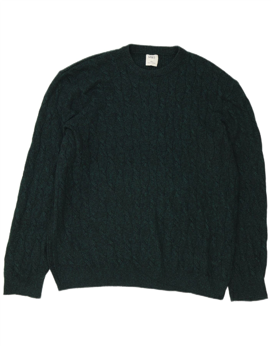 Maglione maglione girocollo da uomo Marks & Spencer 2XL verde poliammide
