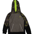 RUSSELL ATHLETIC Boys Hoodie Jumper 7-8 Years Medium Grey Colourblock Vintage Russell Athletic and Second-Hand Russell Athletic from Messina Hembry 