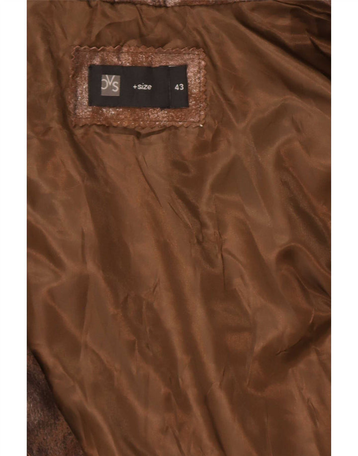 Giacca in pelle da donna BVS EU 43 grande marrone