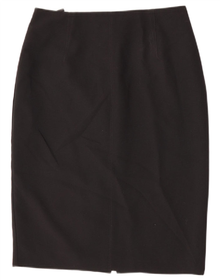 Gonna a tubino da donna Marks & Spencer UK 8 piccola W27 poliestere nero