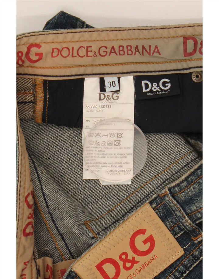 Jeans Bootcut da donna Dolce & Gabbana W30 L30 cotone blu