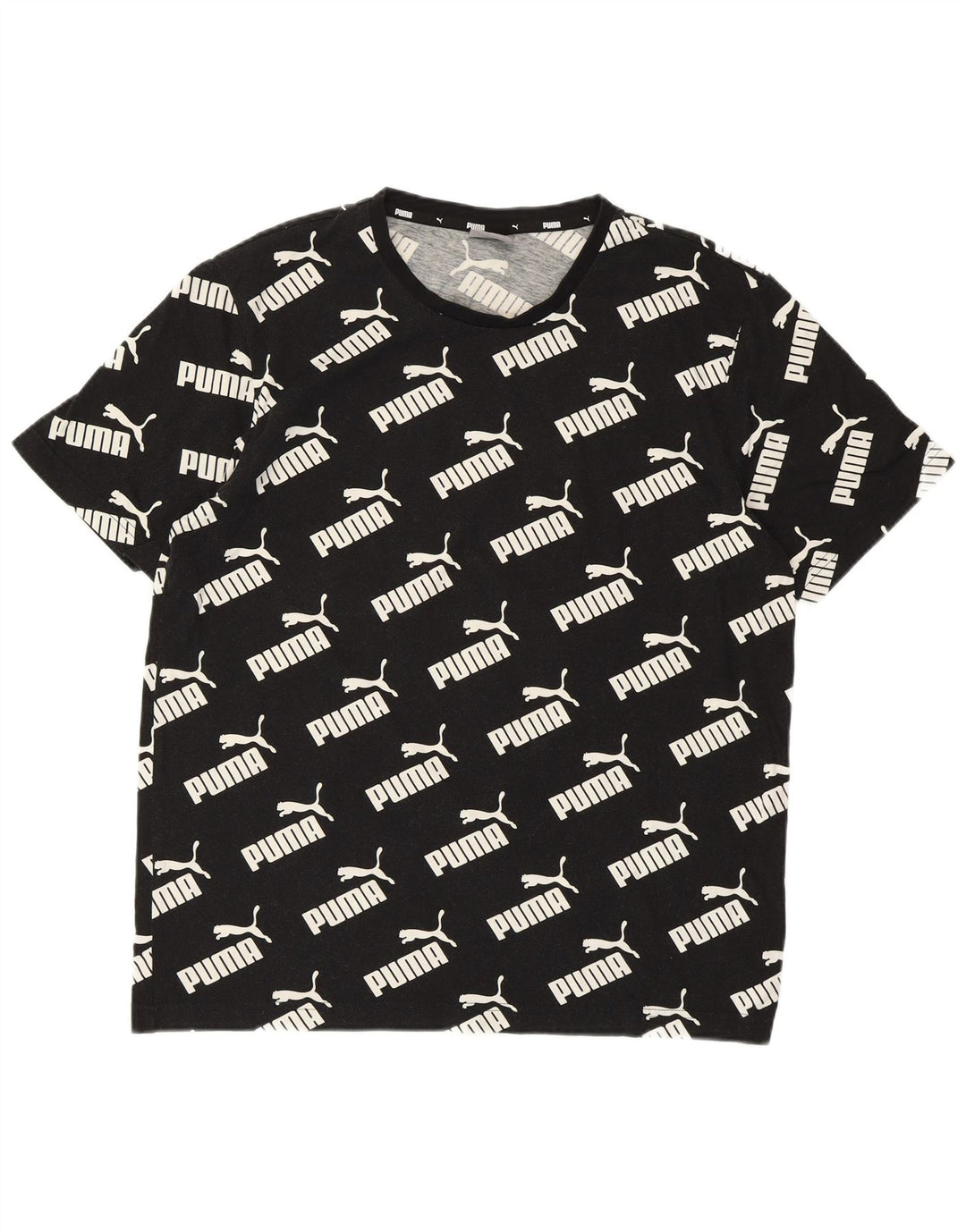 T-shirt grafica da uomo PUMA Top in cotone nero medio