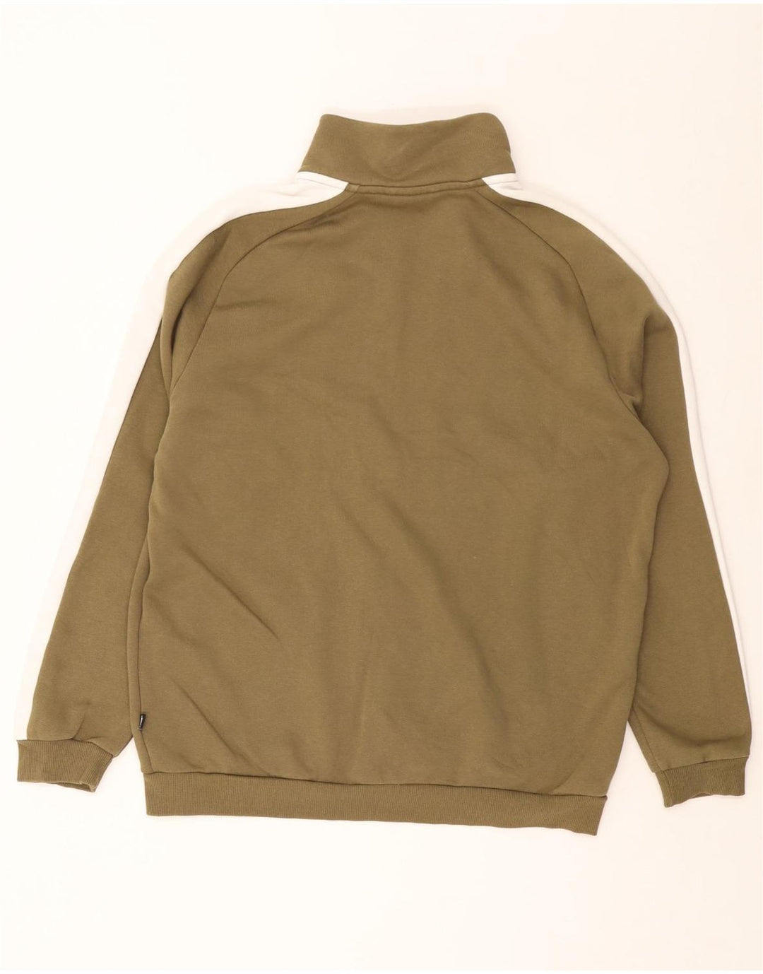 Giacca da ginnastica da uomo PUMA grande in cotone color block kaki