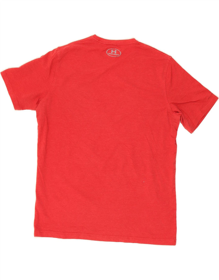 UNDER ARMOUR Mens Heat Gear T-Shirt Top Large Red Polyester Vintage Under Armour and Second-Hand Under Armour from Messina Hembry 