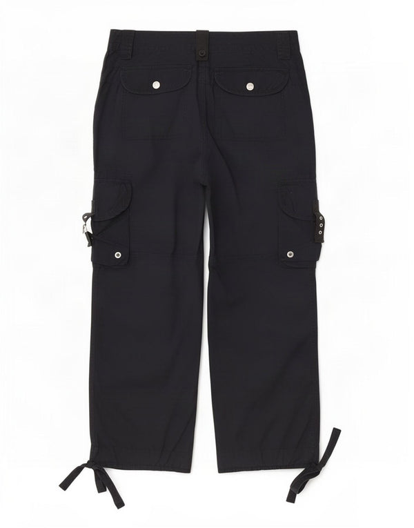 Pantaloni cargo a vita alta da donna Ralph Lauren US 10 Small W30 L26 Blu navy