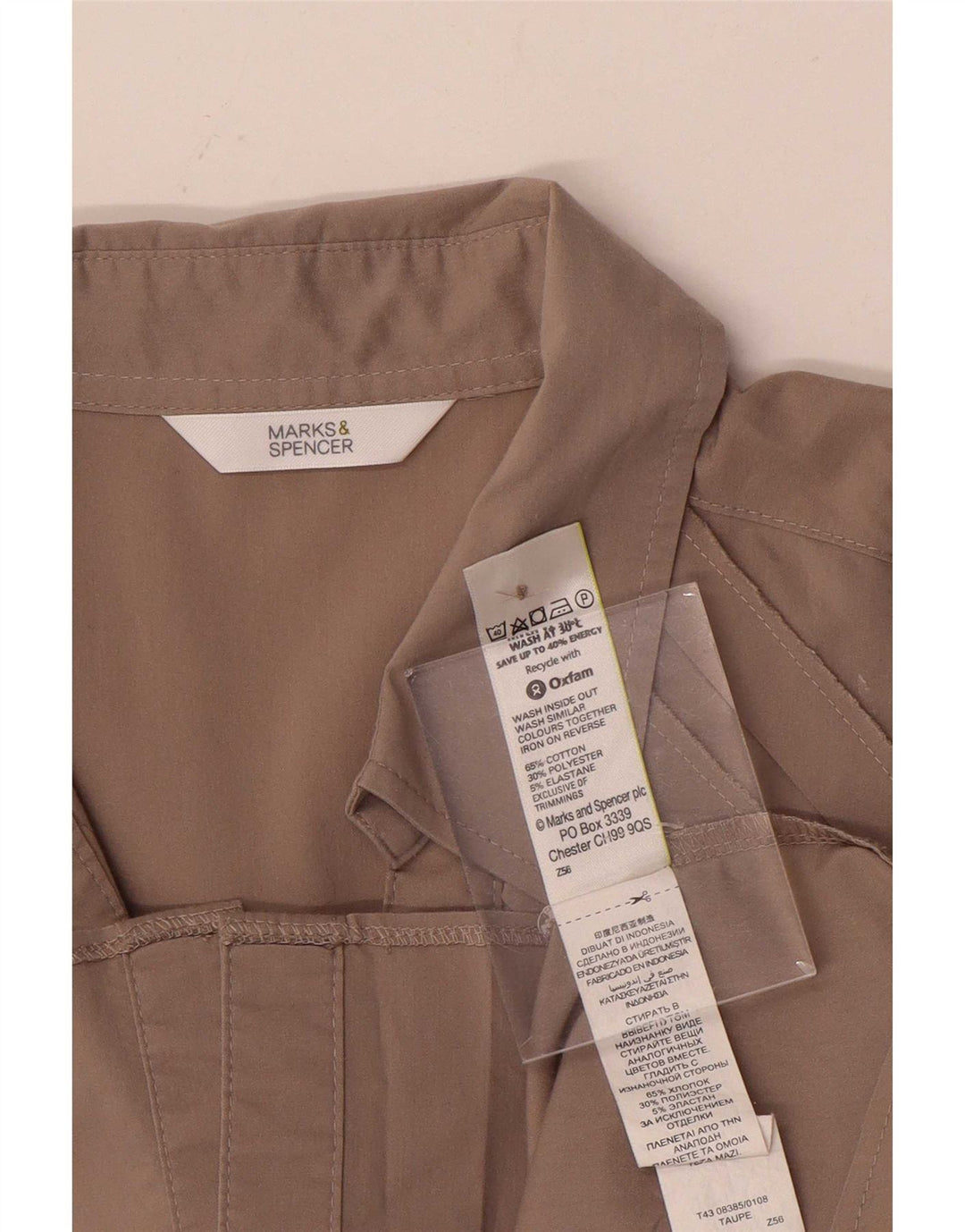 Camicetta camicia da donna Marks & Spencer UK 18 XL cotone grigio