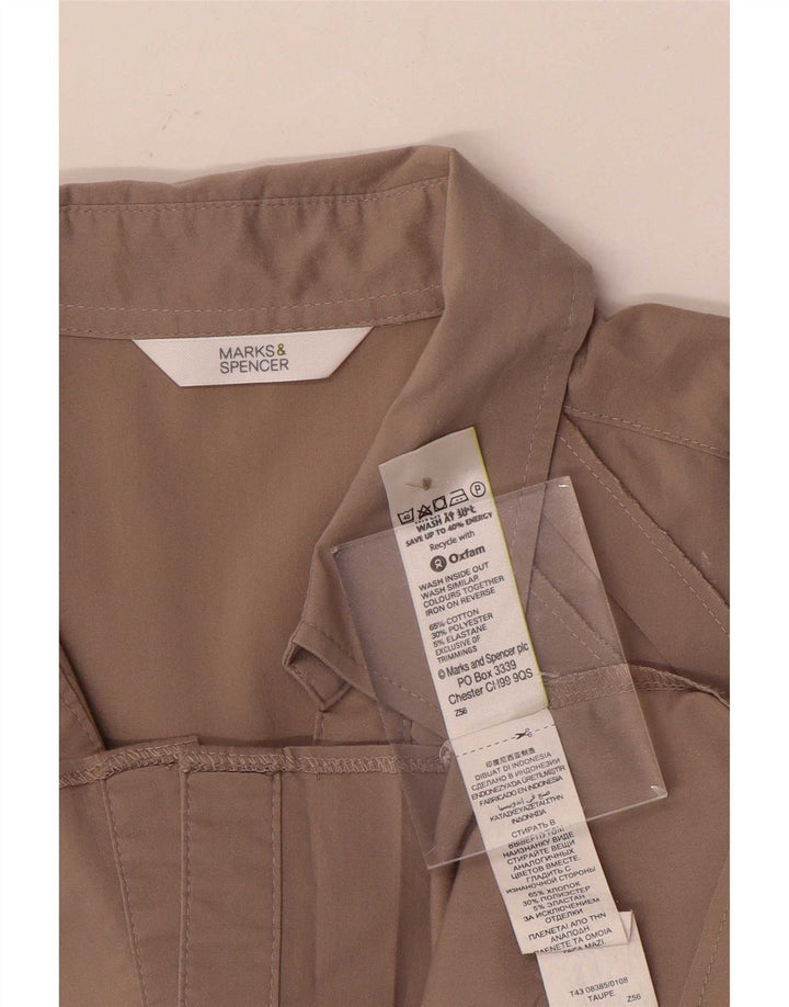 Camicetta camicia da donna Marks & Spencer UK 18 XL cotone grigio