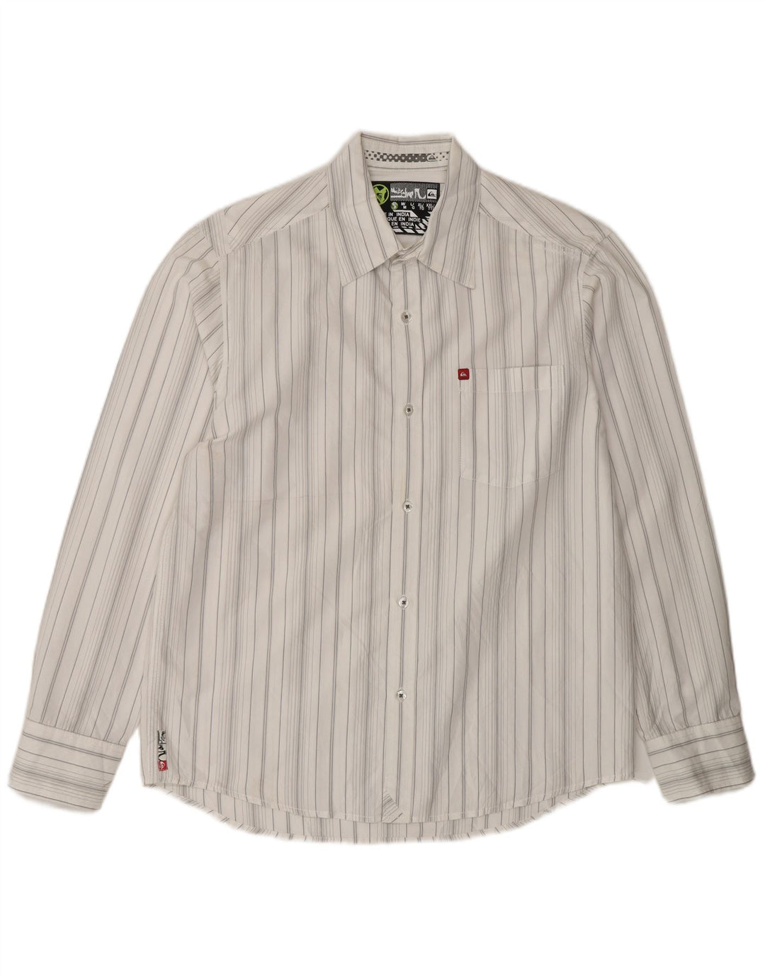 Camicia da uomo Quiksilver piccola a righe bianche