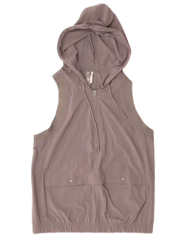 Felpa con cappuccio senza maniche Adidas Stella McCartney da donna UK 14 Grigio medio