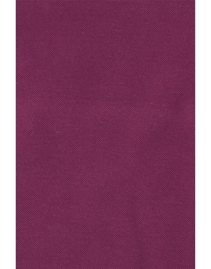 Polo vintage da uomo in cotone viola medio