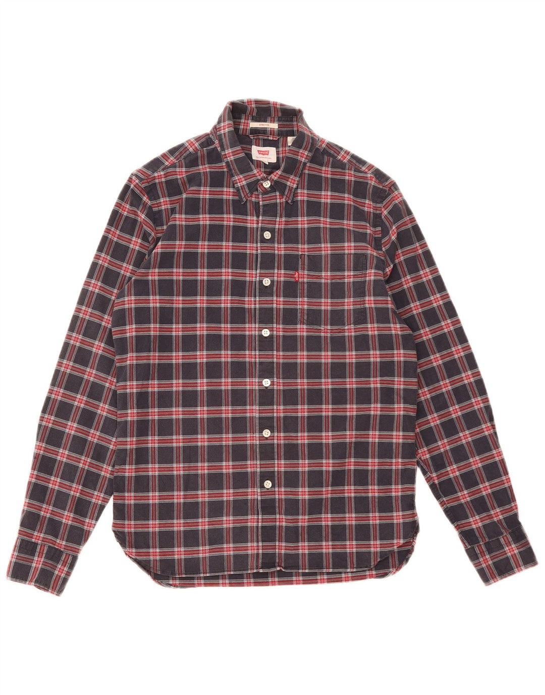 Camicia Levi's da uomo piccola in cotone a quadri blu navy