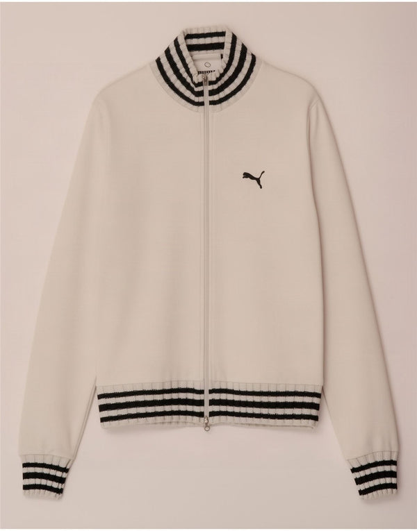 Giacca da tuta da donna Puma UK 14 Medium White Striped