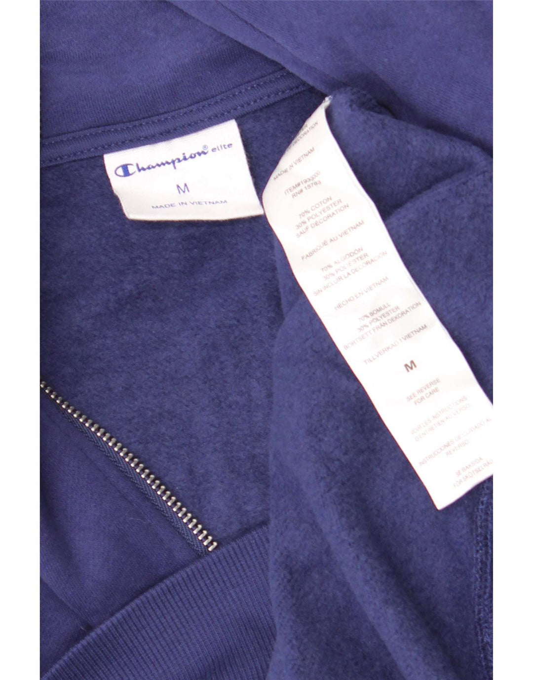 Felpa da donna oversize con collo e zip Champion, taglia UK 14, medio, blu navy