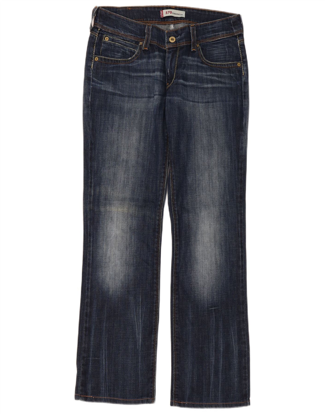 Jeans dritti Levi's 570 da donna W31 L31 cotone blu navy