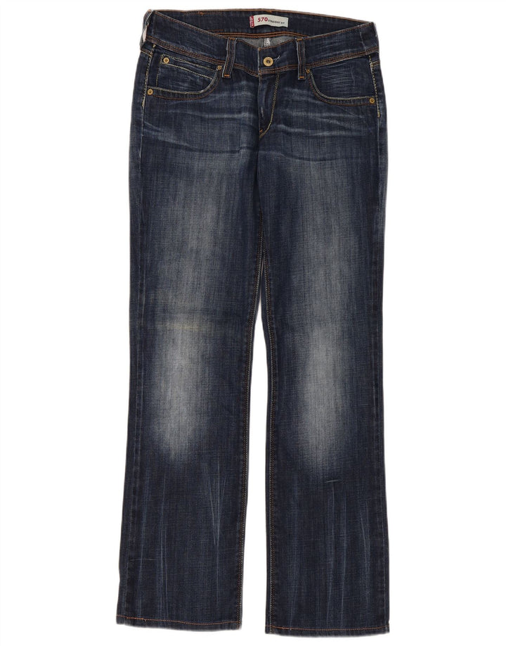 Jeans dritti Levi's 570 da donna W31 L31 cotone blu navy