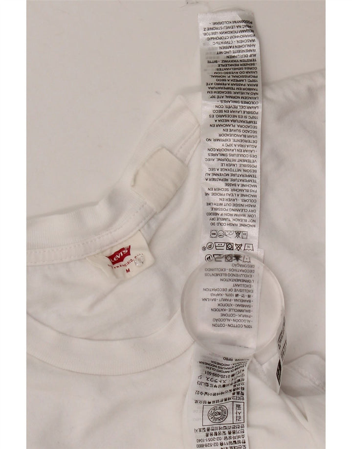T-shirt da donna Levi's Top UK 12 cotone bianco medio