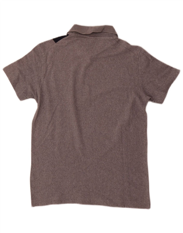 Polo da uomo Bikkembergs piccola in cotone color block grigio