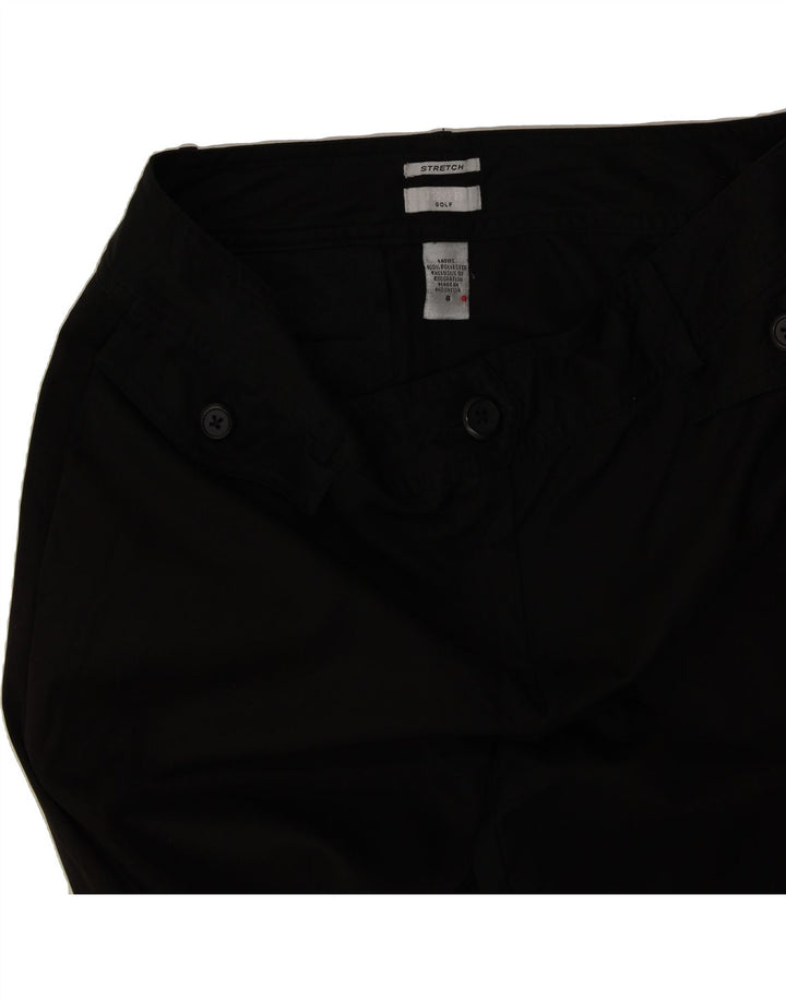 IZOD Womens Stretch Straight Casual Trousers US 8 Medium W32 L27 Black Vintage Izod and Second-Hand Izod from Messina Hembry 