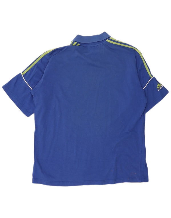 Polo Adidas da uomo UK 44/46 grande cotone blu