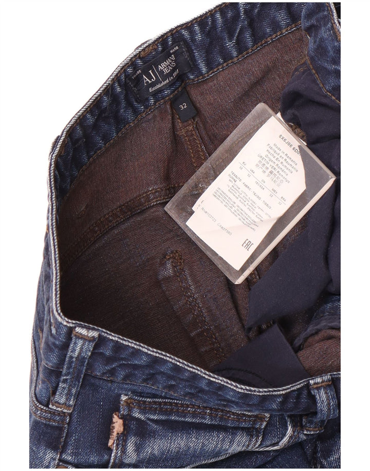 Jeans slim da uomo Armani W32 L32 in cotone blu navy