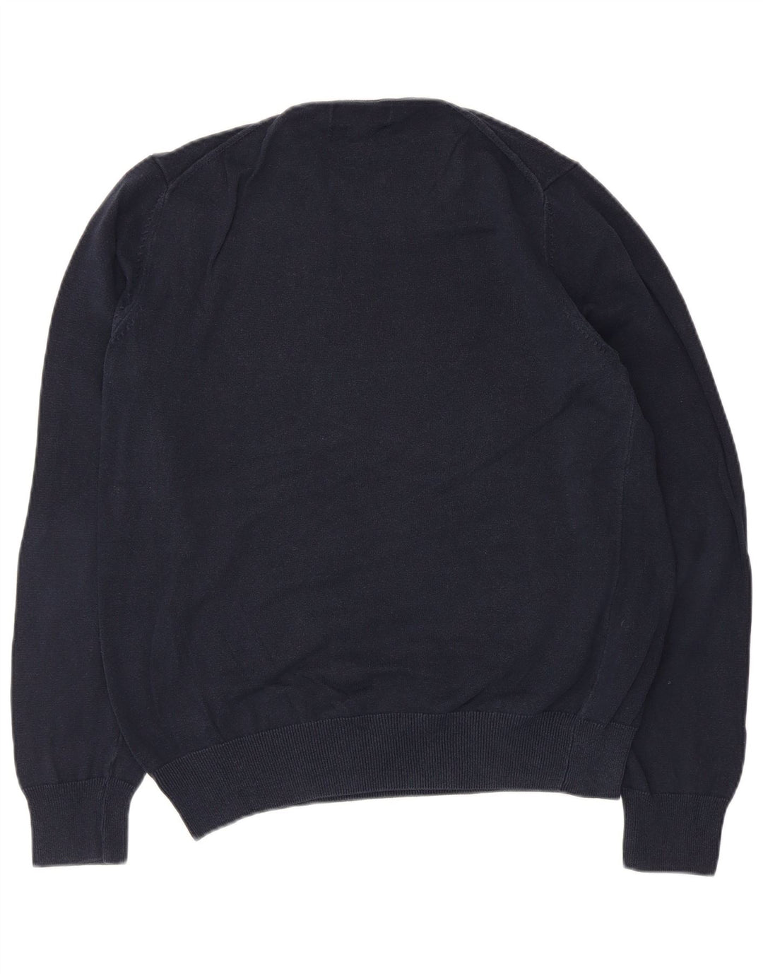 Maglione maglione girocollo da uomo Marks & Spencer grande cotone blu navy