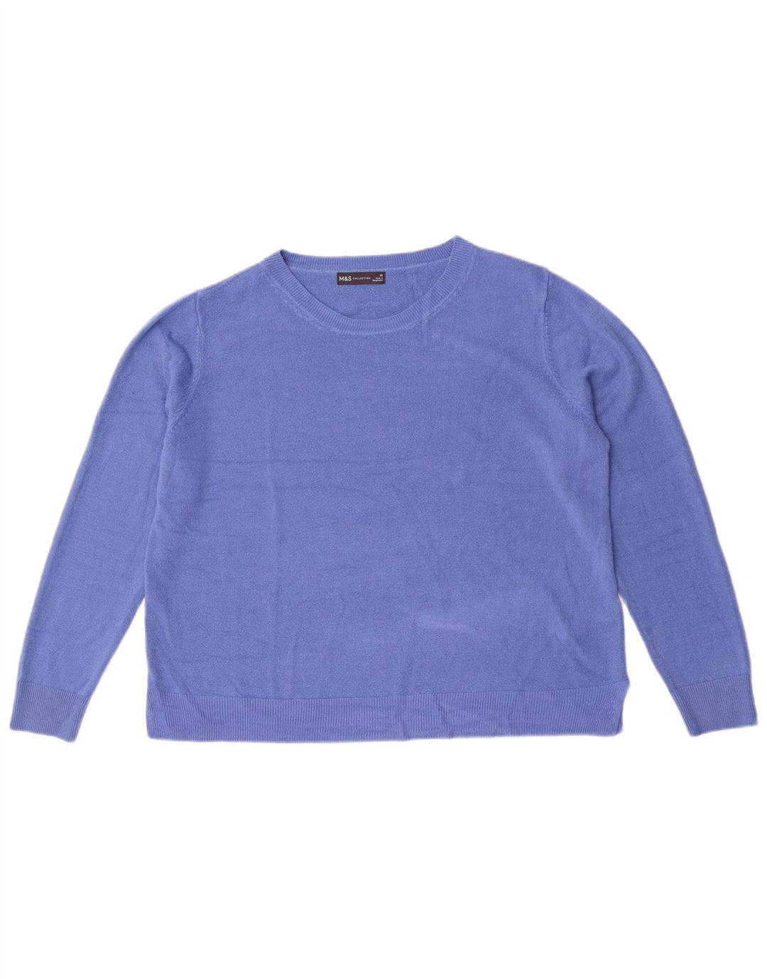 Maglione maglione girocollo da donna Marks & Spencer UK 20 2XL Blu