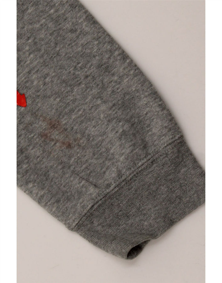 Felpa con cappuccio da uomo Nike Large in cotone chiazzato grigio