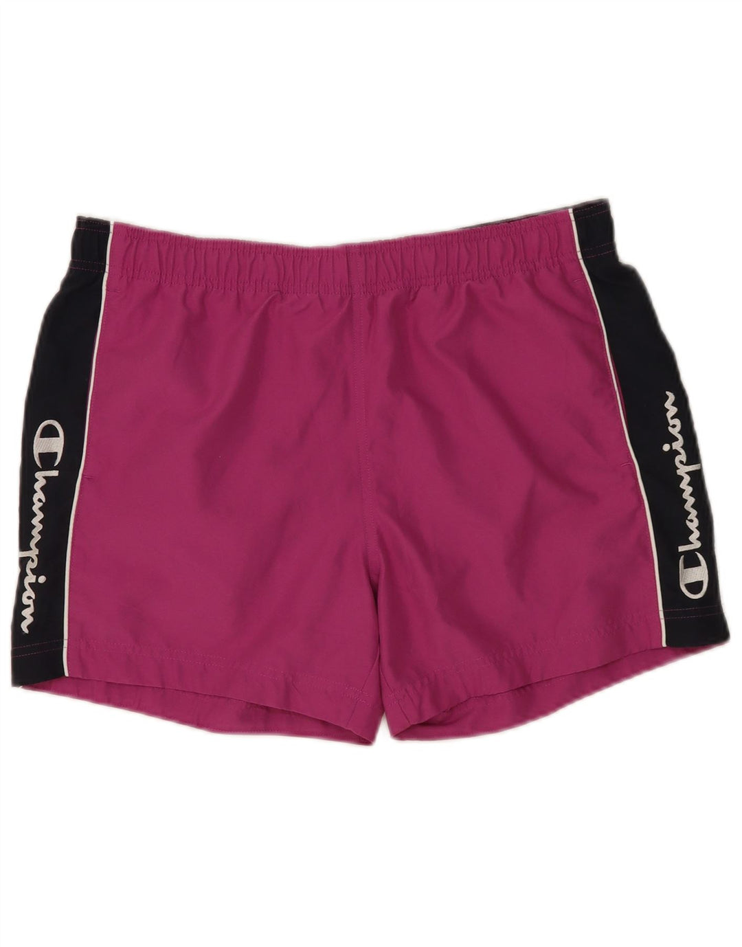 Pantaloncini da bagno grafici da uomo Champion, grandi, in poliestere color block viola