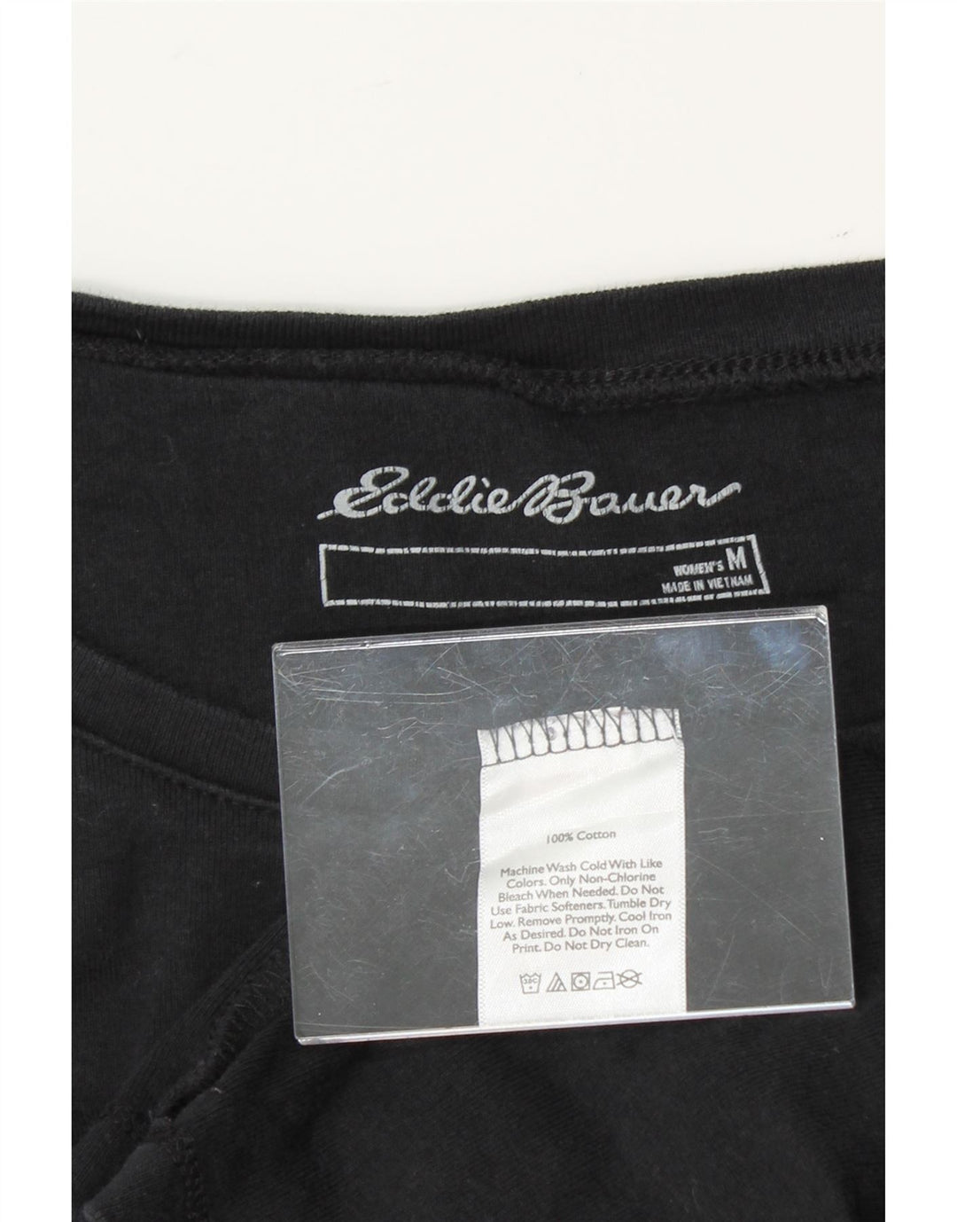 EDDIE BAUER Womens Top Long Sleeve UK 14 Medium Black Cotton Vintage Eddie Bauer and Second-Hand Eddie Bauer from Messina Hembry 