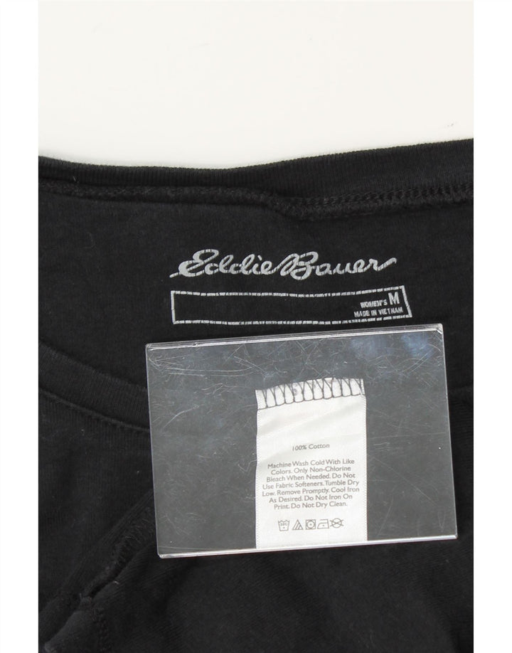 EDDIE BAUER Womens Top Long Sleeve UK 14 Medium Black Cotton Vintage Eddie Bauer and Second-Hand Eddie Bauer from Messina Hembry 
