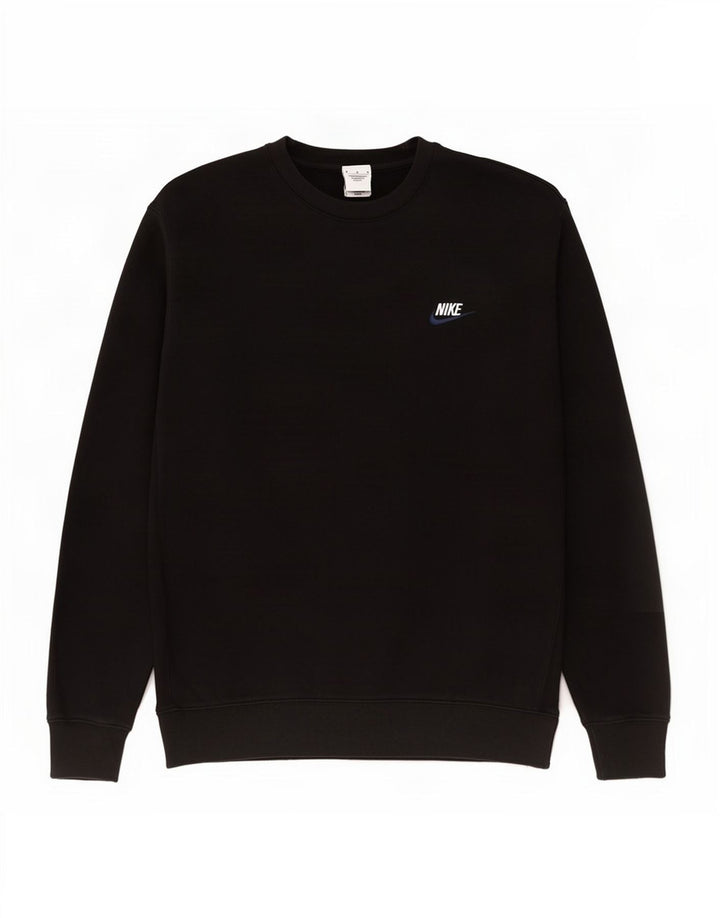 Felpa Nike Uomo Maglia Media Cotone Nero