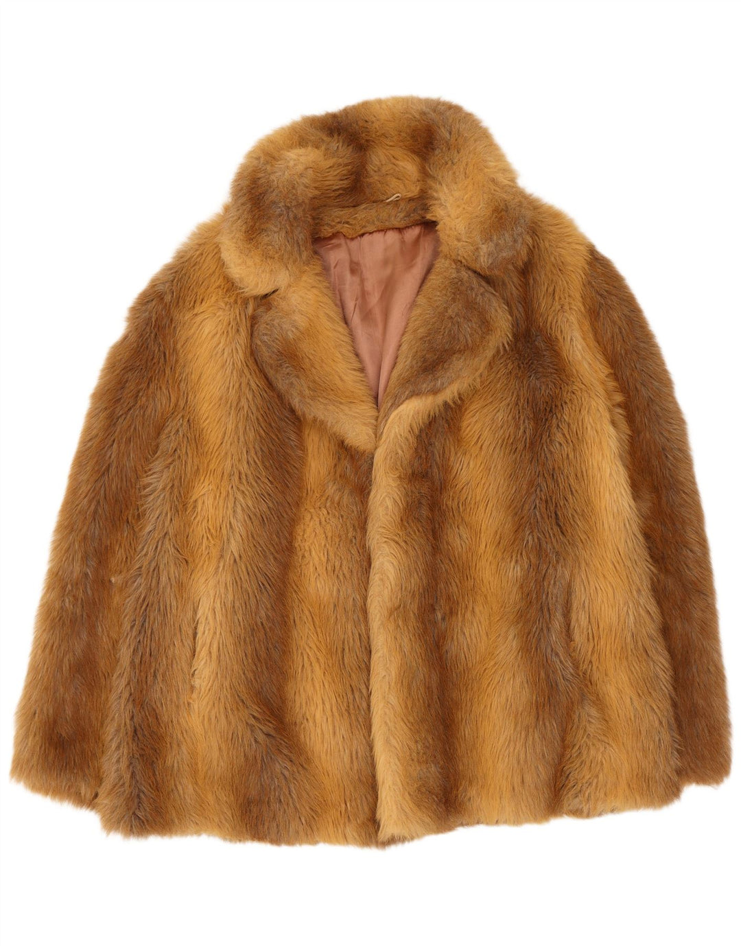 Giacca vintage da donna in pelliccia sintetica EU 38 Modacrile marrone medio