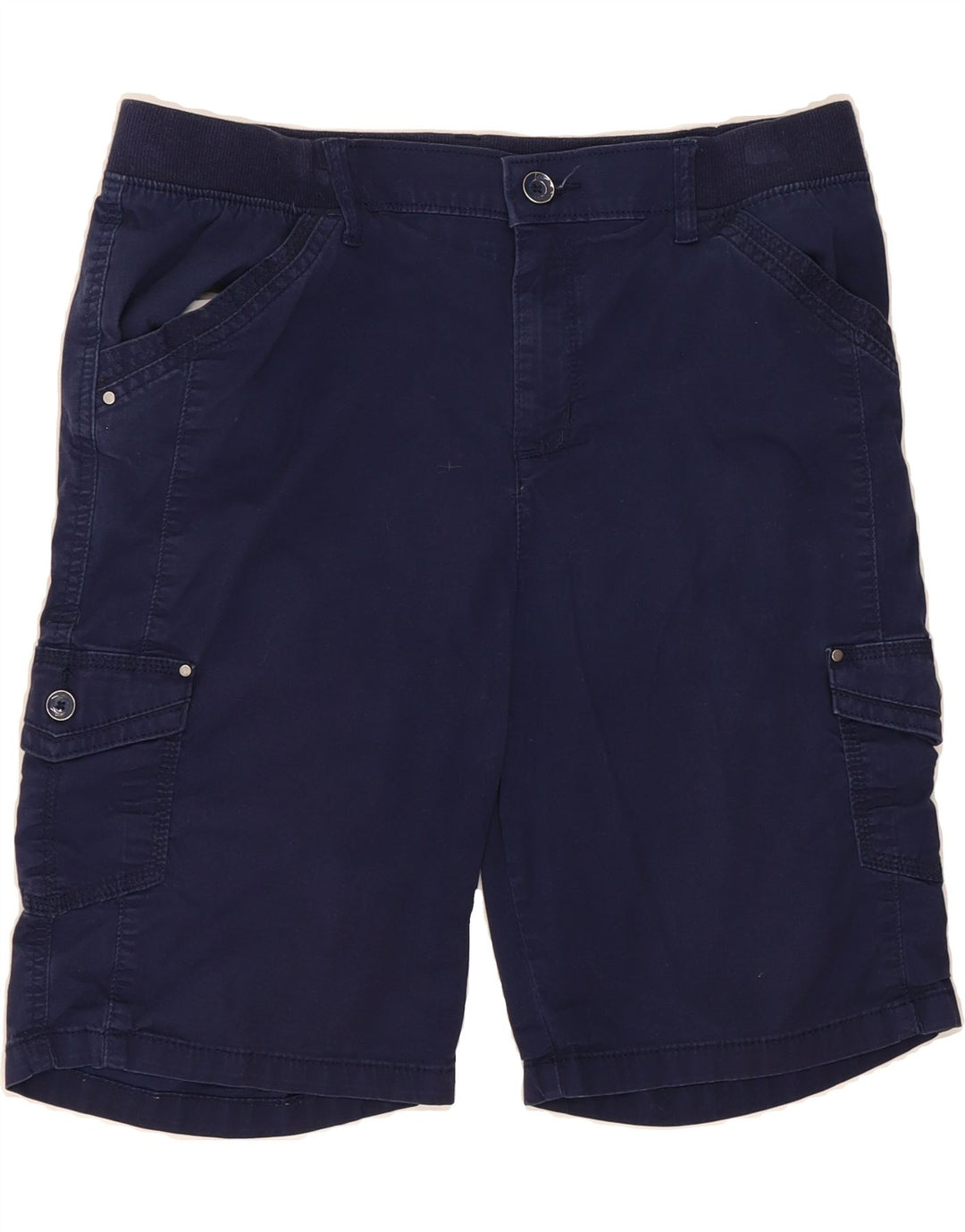 LEE Womens Mid Rise Relaxed Fit Cargo Shorts US 10 Large W32 Navy Blue Vintage Lee and Second-Hand Lee from Messina Hembry 