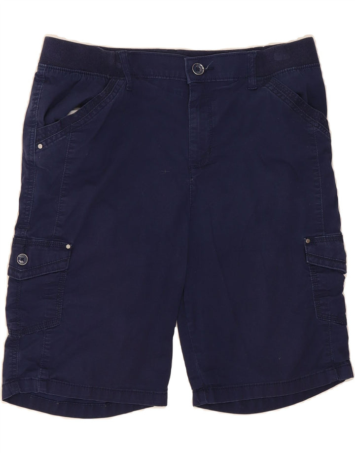 LEE Womens Mid Rise Relaxed Fit Cargo Shorts US 10 Large W32 Navy Blue Vintage Lee and Second-Hand Lee from Messina Hembry 