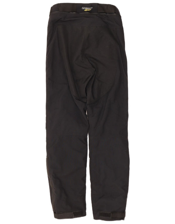 Pantaloni da motociclista dritti da uomo vintage piccoli W30 L31 neri