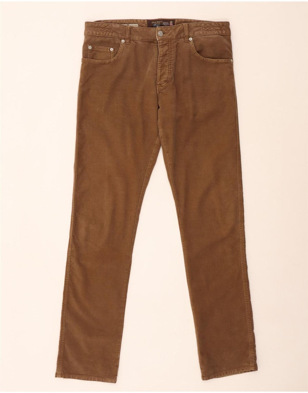 Pantaloni casual slim da uomo HACKETT W34 L34 in cotone marrone