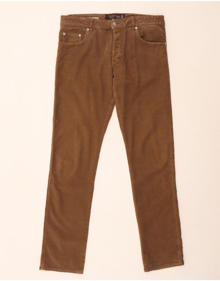 Pantaloni casual slim da uomo HACKETT W34 L34 in cotone marrone