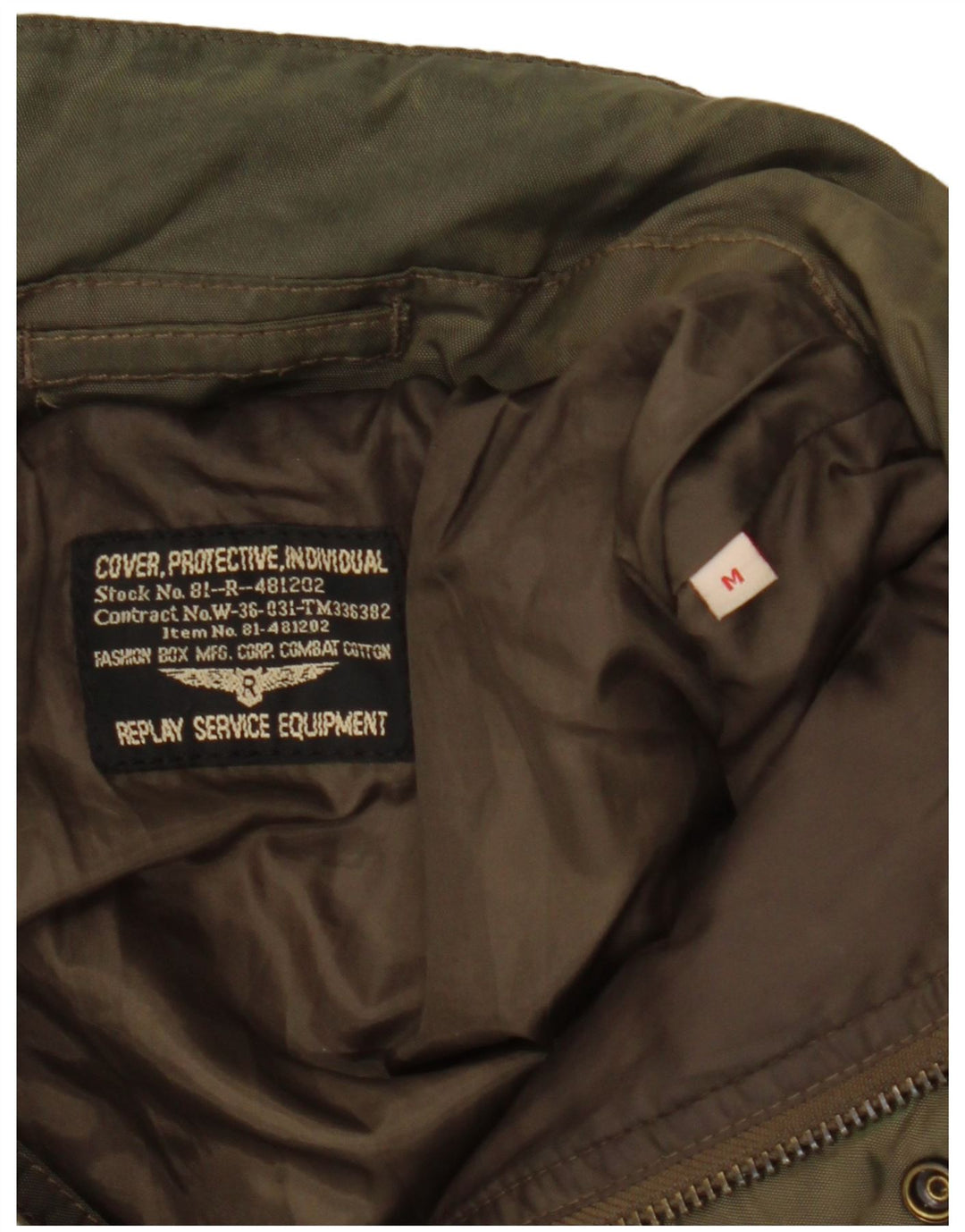 Giacca imbottita da uomo Replay UK 38 Medium Khaki Poliammide