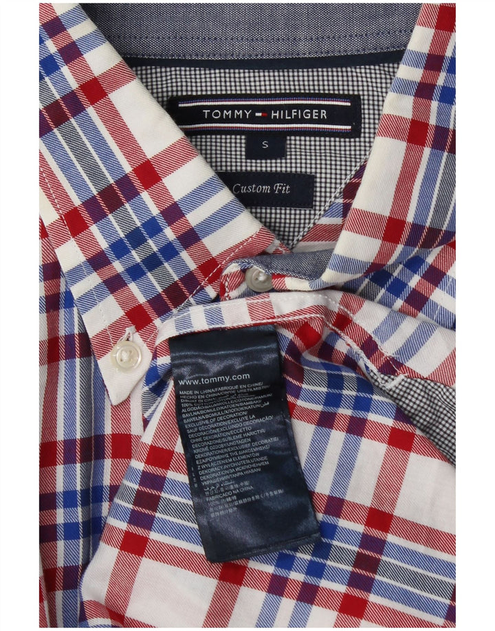 Camicia da uomo su misura Tommy Hilfiger Small in cotone a quadri multicolore