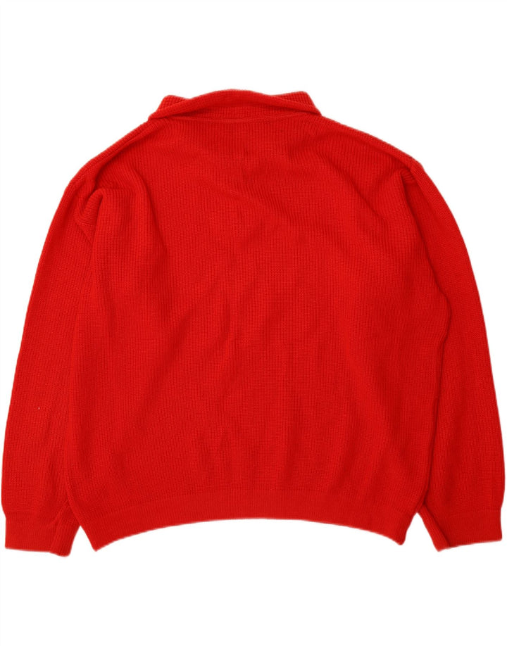 KAPPA Mens Polo Neck Jumper Sweater 2XL Red Wool Vintage Kappa and Second-Hand Kappa from Messina Hembry 