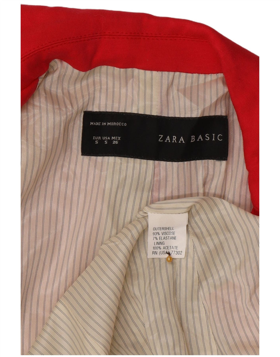 Giacca blazer a 1 bottone da donna Zara UK 10 piccola viscosa rosa