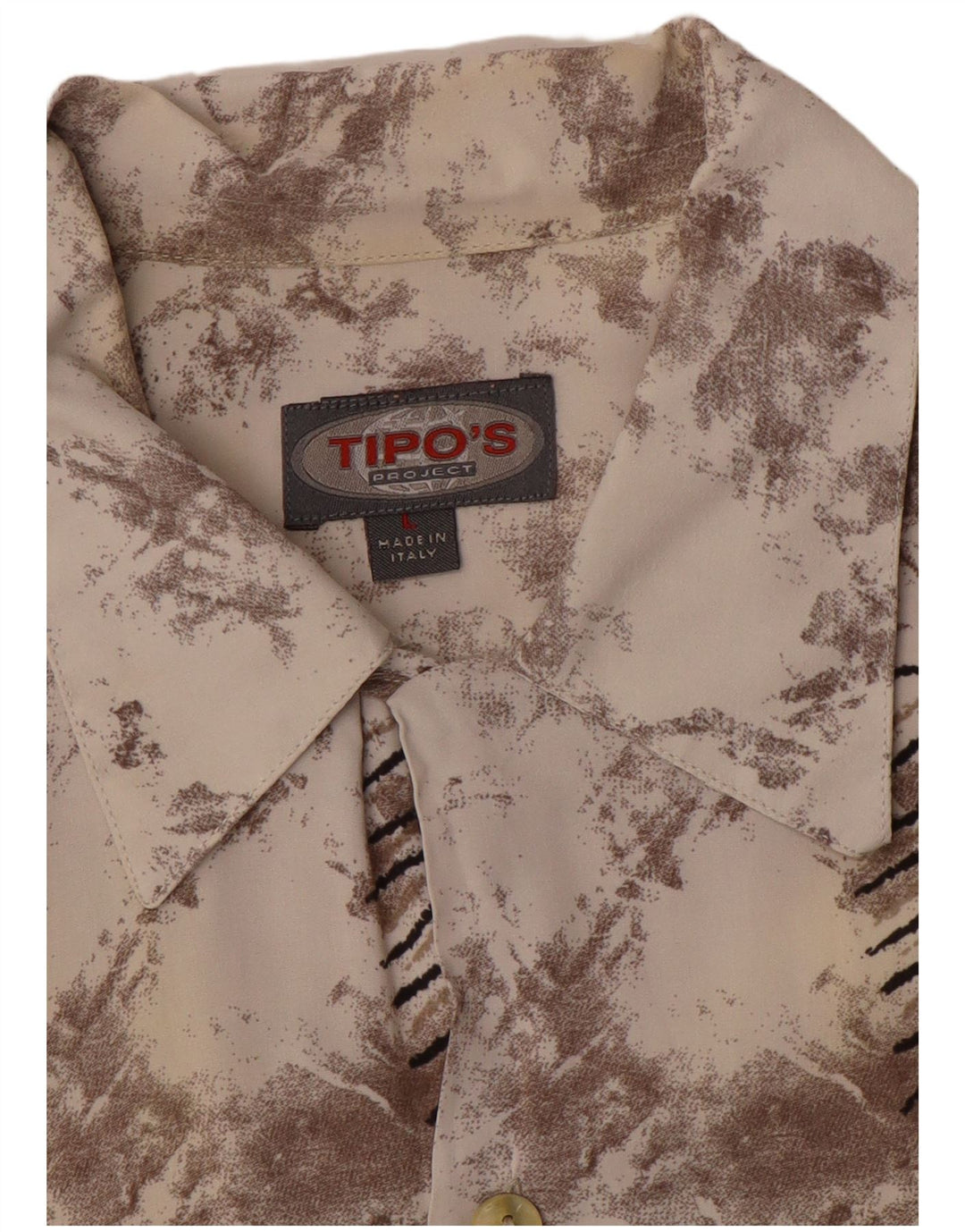 Camicia a maniche corte da uomo con motivo astratto Tipo' S grande multicolore