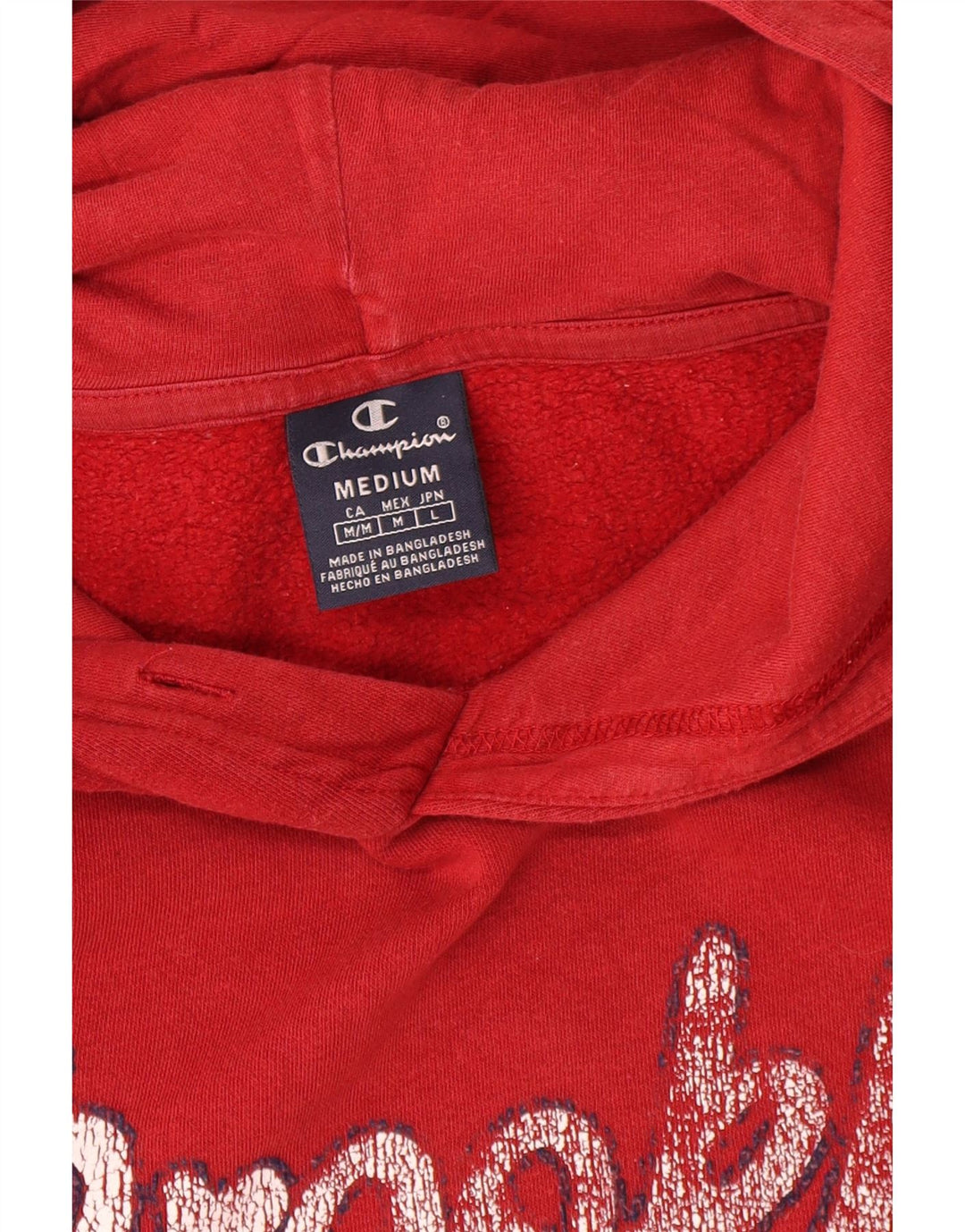 Felpa con cappuccio grafica Champion Brooklyn da uomo in cotone rosso medio