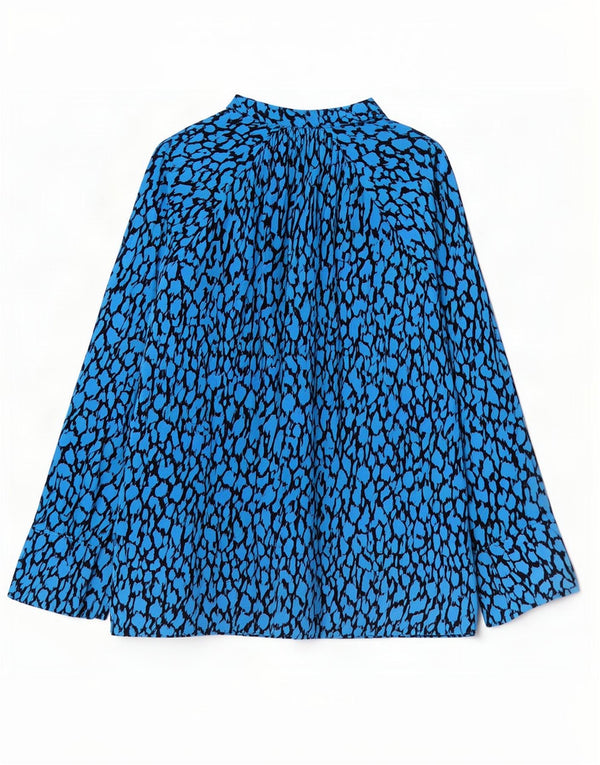Top in camicetta a maniche lunghe da donna Marks & Spencer UK 12 Blu medio