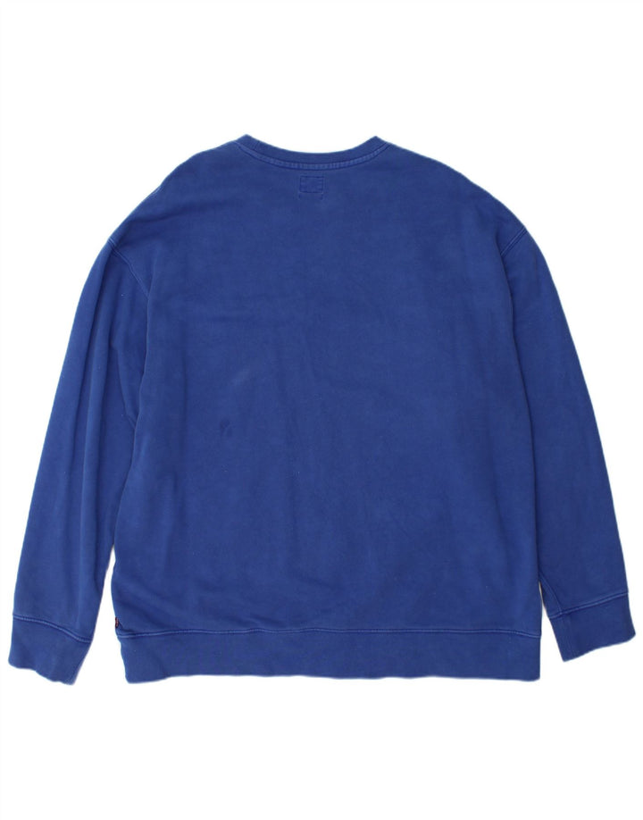 Levi's Uomo Felpa con grafica rilassata Maglione XL Cotone blu