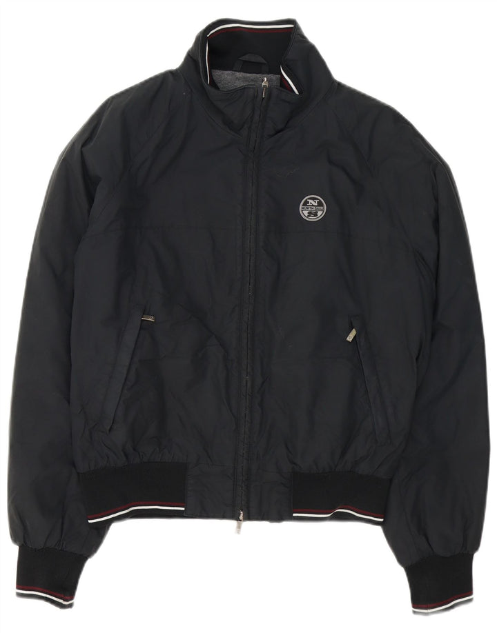 Giubbotto bomber da uomo North Sails UK 38 poliammide a righe nere medie