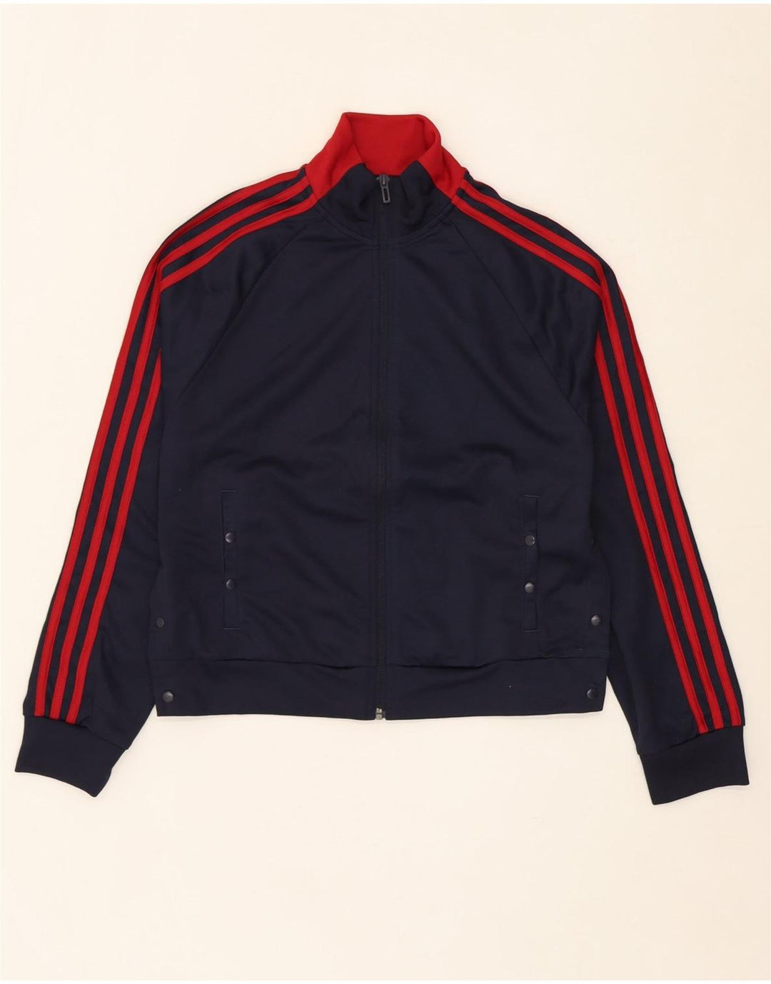 ADIDAS Boys Tracksuit Top Jacket 11-12 Years Navy Blue Vintage Adidas and Second-Hand Adidas from Messina Hembry 