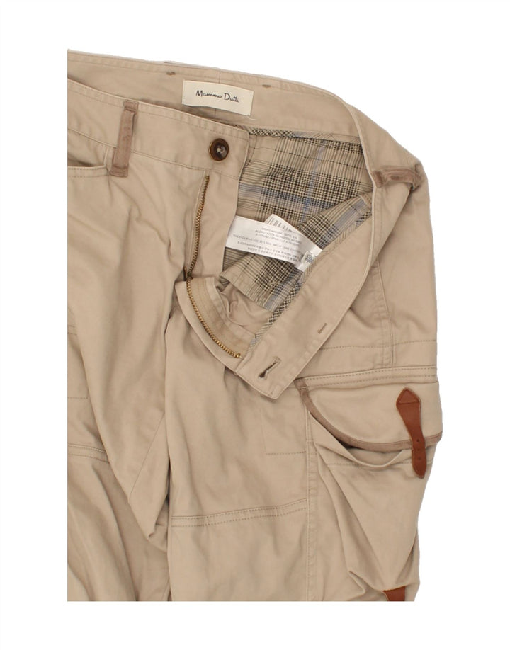 MASSIMO DUTTI Womens Slim Cargo Trousers W26 L30 Beige Cotton Vintage Massimo Dutti and Second-Hand Massimo Dutti from Messina Hembry 
